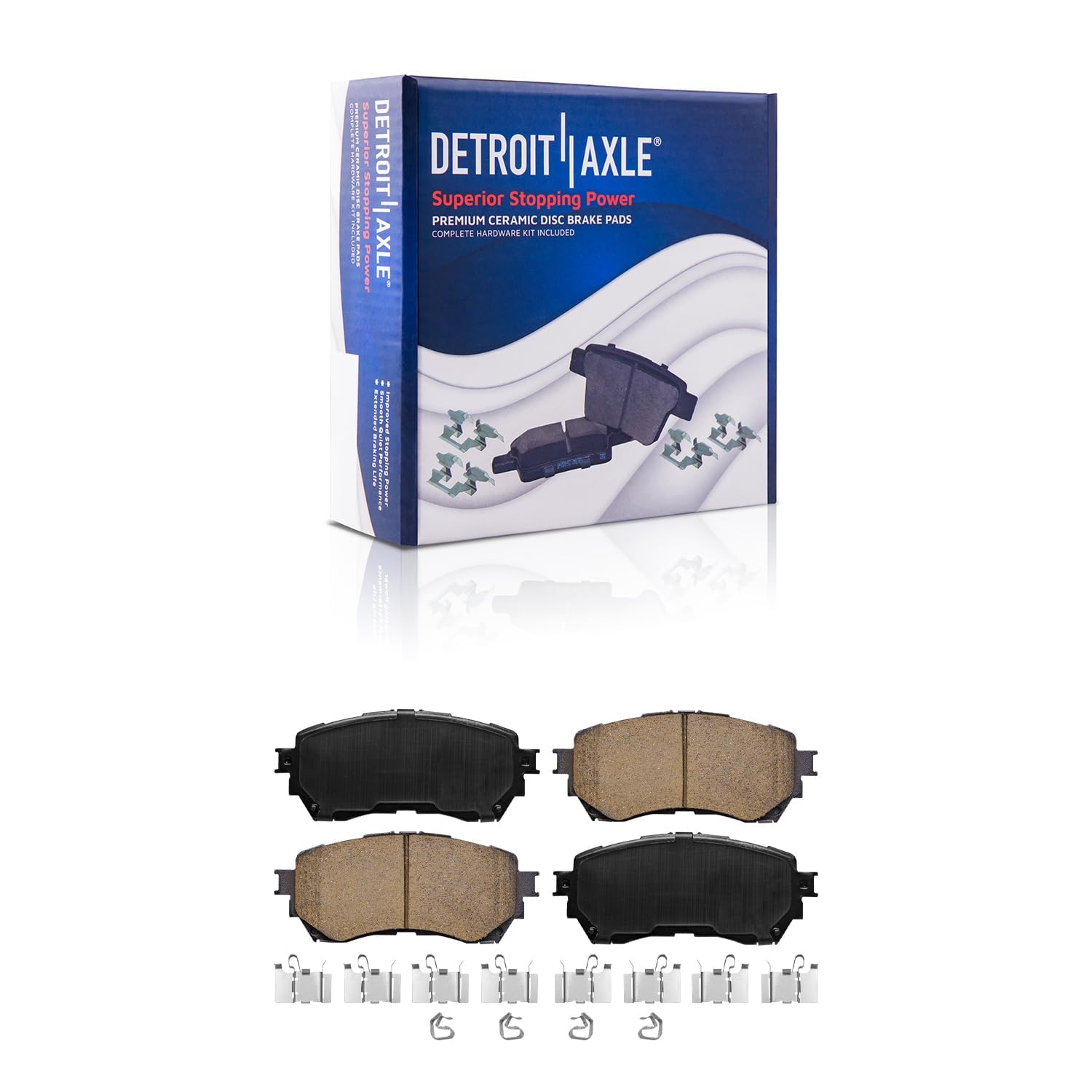 Detroit Axle - Front  Rear Disc Rotors Brake Pads Kit for 2016-2018 Mazda 6 — image 6
