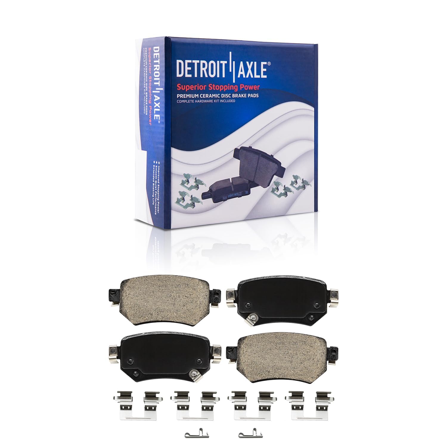 Detroit Axle - Front  Rear Disc Rotors Brake Pads Kit for 2016-2018 Mazda 6 — image 7