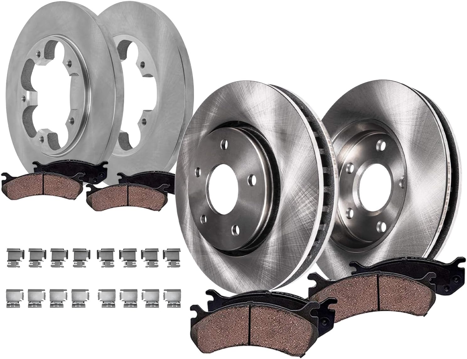 Detroit Axle - Front Rear Disc Rotors Brake Pads for Transit-150 Transit-250