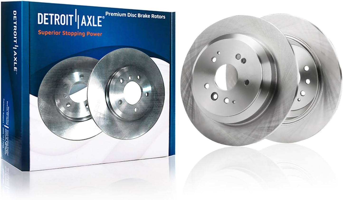 Detroit Axle - Front  Rear Rotors Ceramic Brake Pads for 2014-2016 Acura MDX — image 5