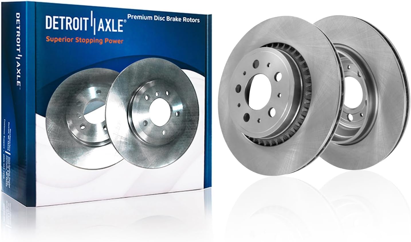 Detroit Axle - Front  Rear Rotors Ceramic Brake Pads for 2010-2014 Volvo XC90 — image 4