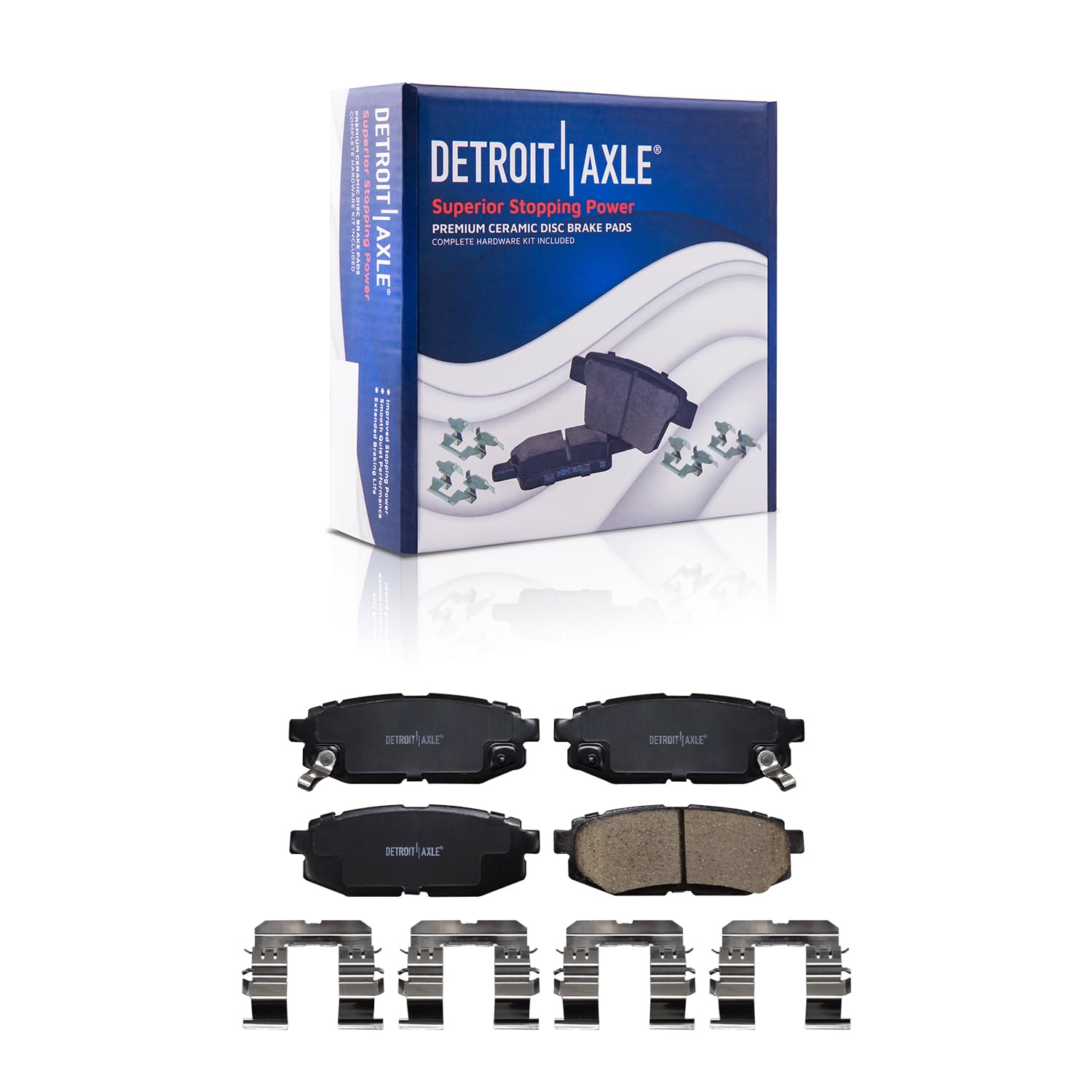 Detroit Axle - Front  Rear Drilled Rotors Brake Pads for 16-18 Subaru Forester — image 6