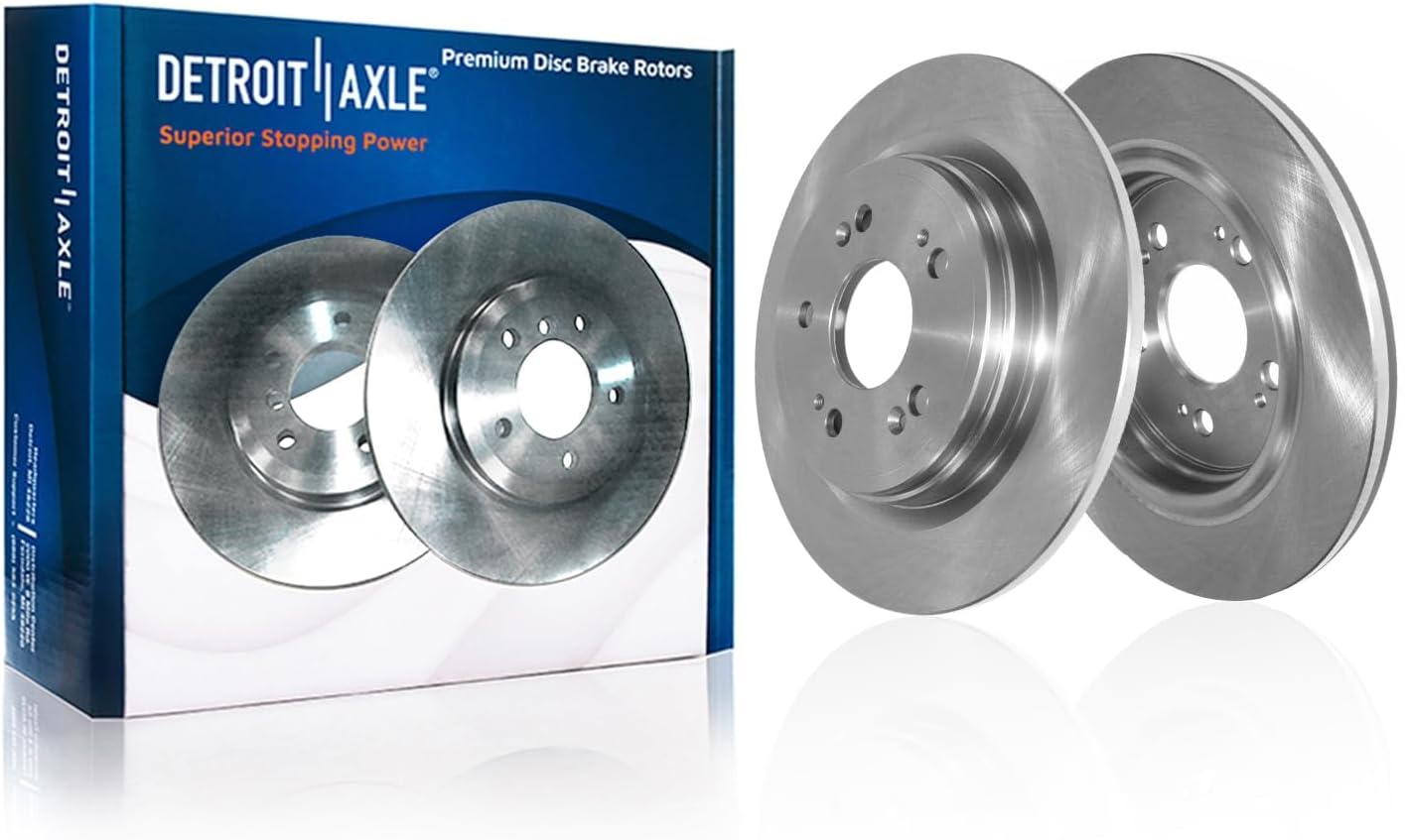 Detroit Axle - Front  Rear Disc Rotors Ceramic Brake Pads Kit for Acura RLX — image 5