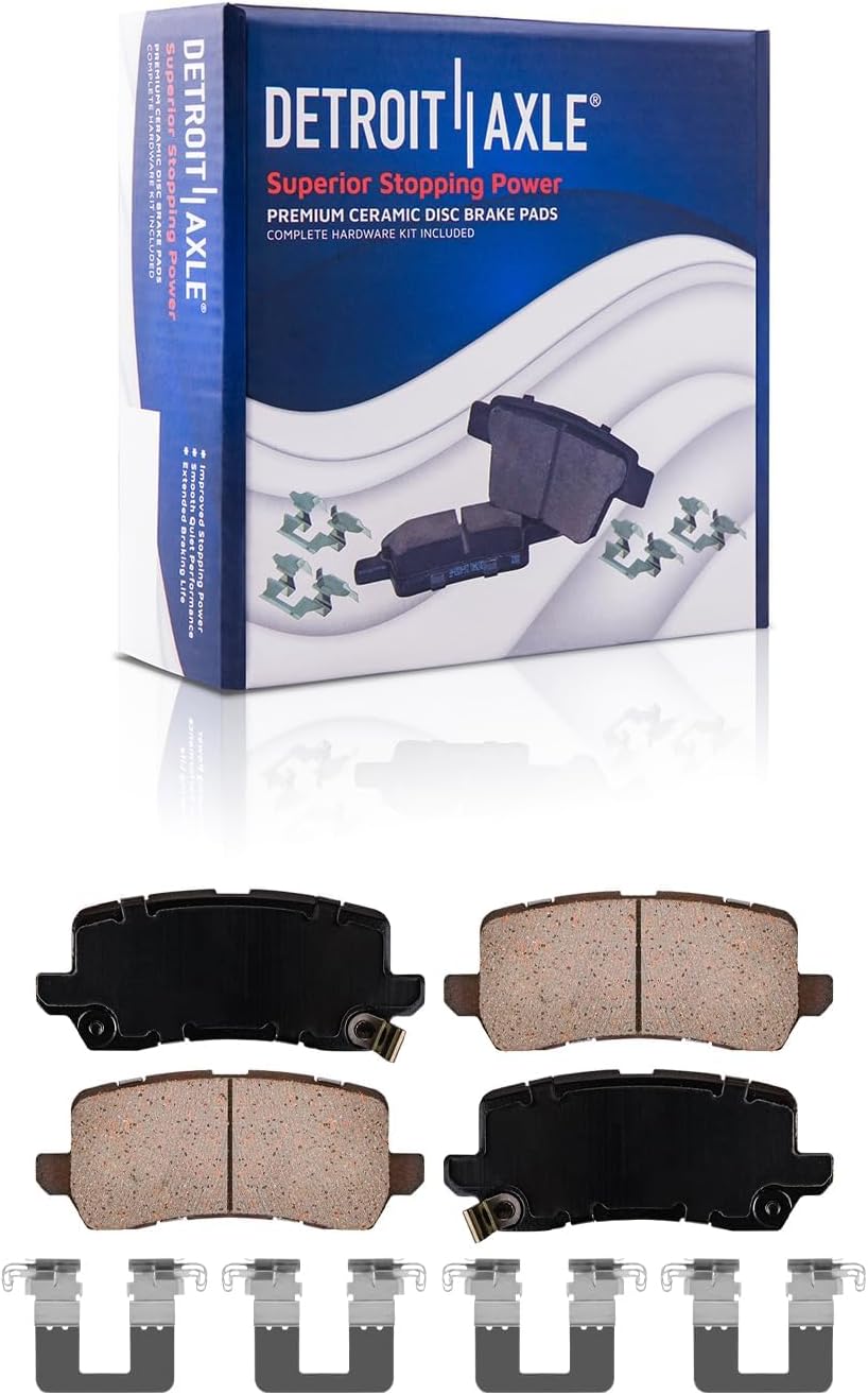 Detroit Axle - Front  Rear Drilled Rotors Ceramic Brake Pads Kit for Acura RLX — image 7