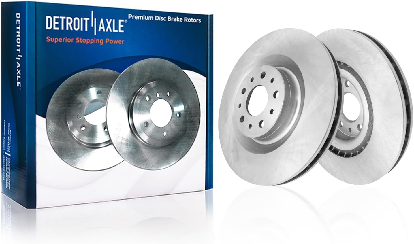 Detroit Axle - Front  Rear Disc Rotors Brake Pads Kit for 2014-2020 Fiat 500L — image 4