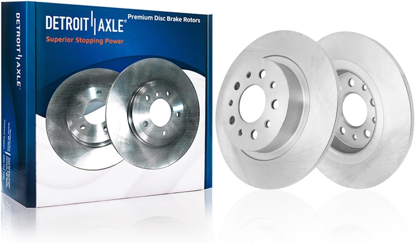 Detroit Axle - Front  Rear Disc Rotors Brake Pads Kit for 2014-2020 Fiat 500L — image 5