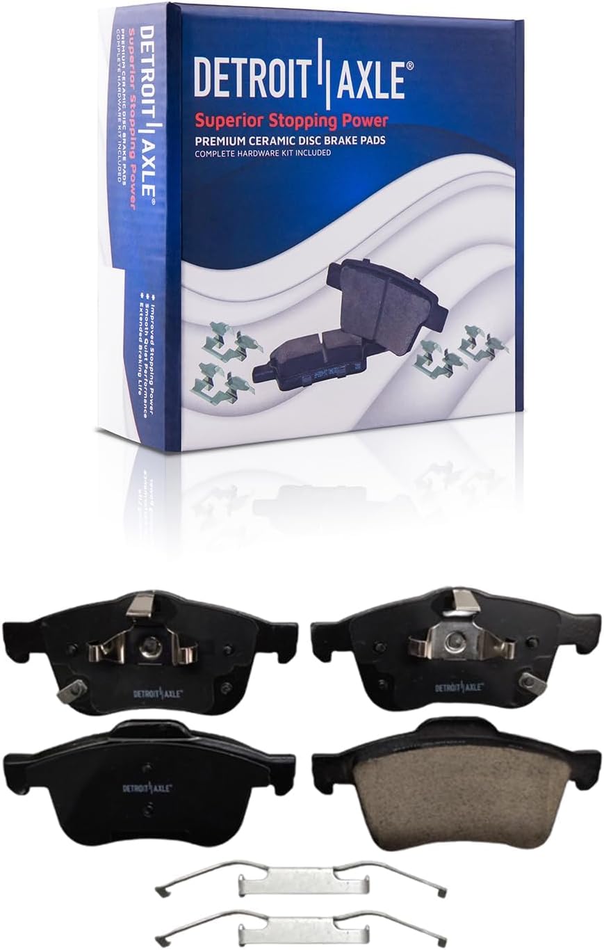 Detroit Axle - Front  Rear Disc Rotors Brake Pads Kit for 2014-2020 Fiat 500L — image 6