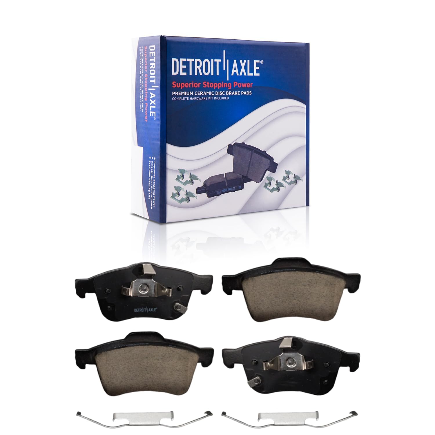 Detroit Axle - Front  Rear Drilled Rotors Brake Pads Kit for 2014-20 Fiat 500L — image 6