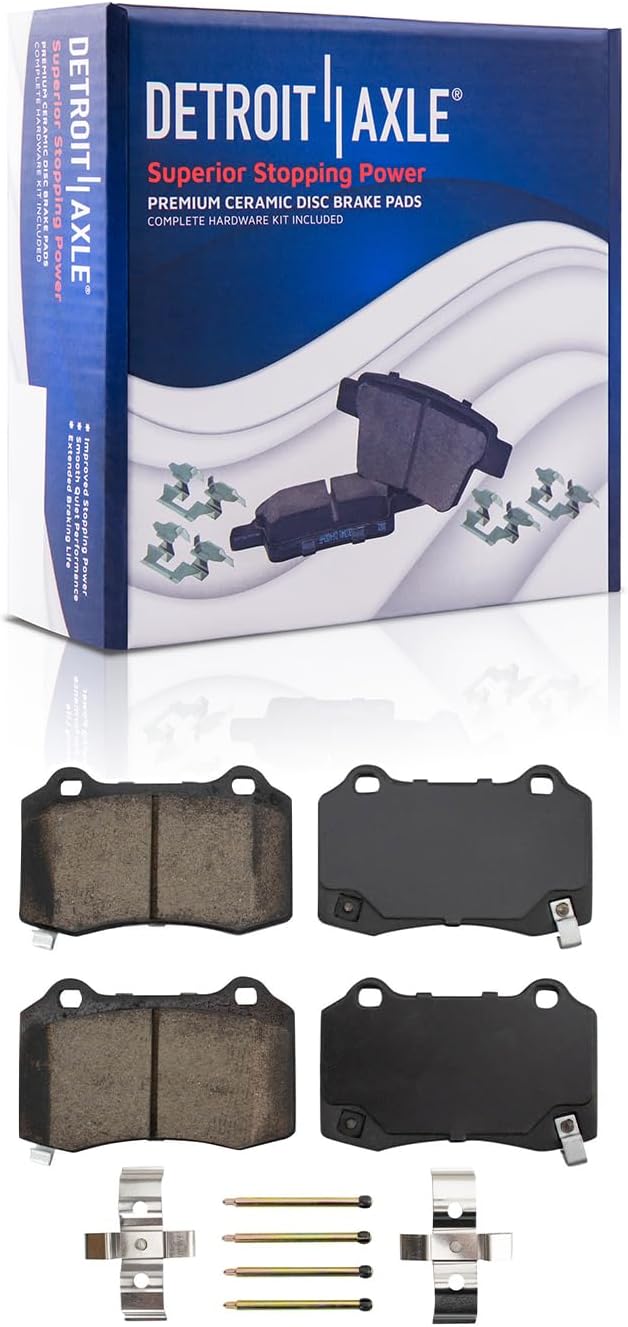 Detroit Axle - Front  Rear Disc Rotors Brake Pads for Dodge Challenger Charger — image 6
