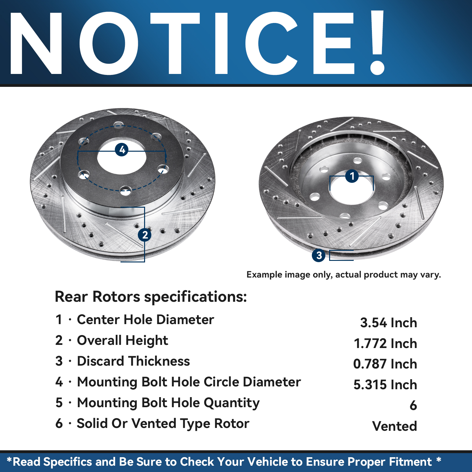 Detroit Axle - Front  Rear Drilled Rotors Brake Pads for 2015-2017 Ford F-150 — image 8