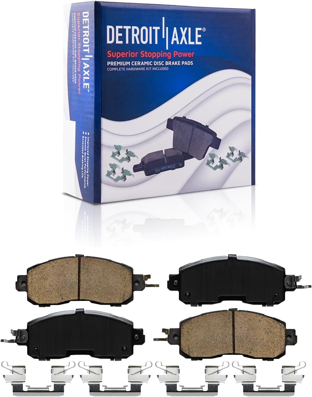 Detroit Axle - AWD Front  Rear Drilled Rotors Brake Pads for 2019 Nissan Altima — image 6