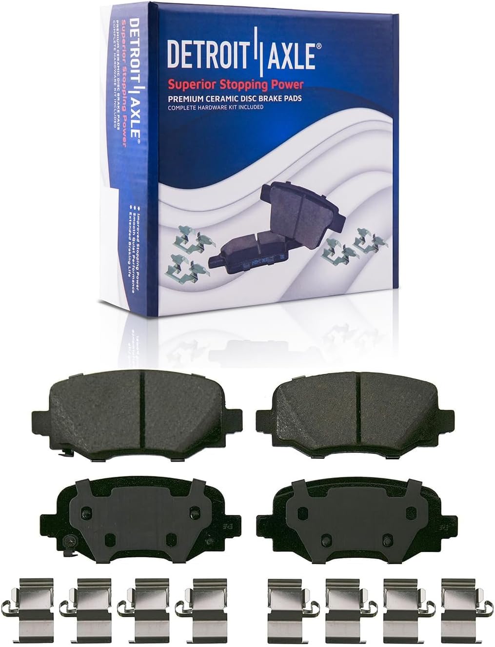 Detroit Axle - Front  Rear Drilled Rotors Brake Pads Kit for Fiat 500X Renegade — image 7