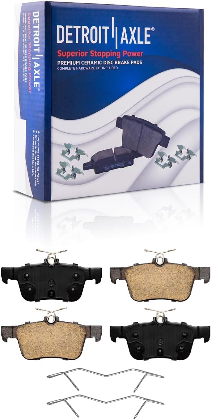 Detroit Axle - Front  Rear Drilled Rotors Brake Pads for Edge Fusion MKX MKZ — image 7