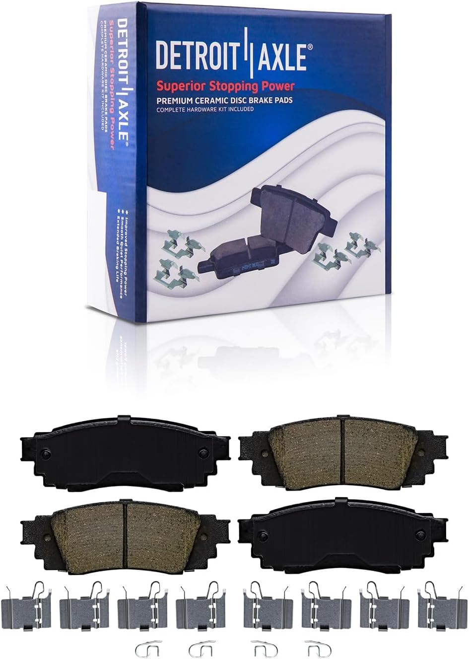 Detroit Axle - Front  Rear Rotors Brake Pads for ES250 UX200 RAV4 Venza UX250h — image 7