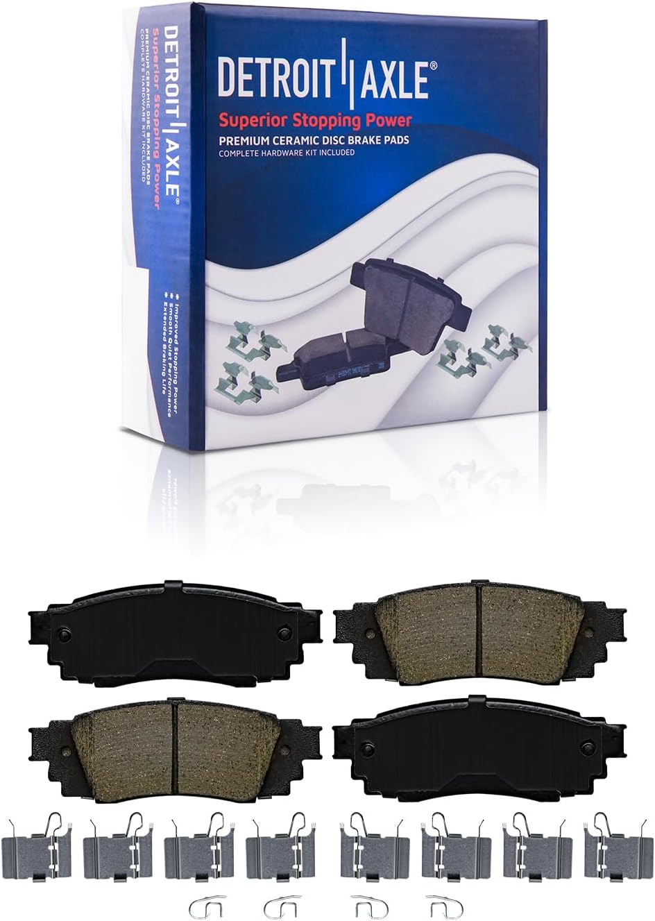 Detroit Axle - Front  Rear Drilled Rotors Brake Pads for ES250 UX200 RAV4 Venza — image 7