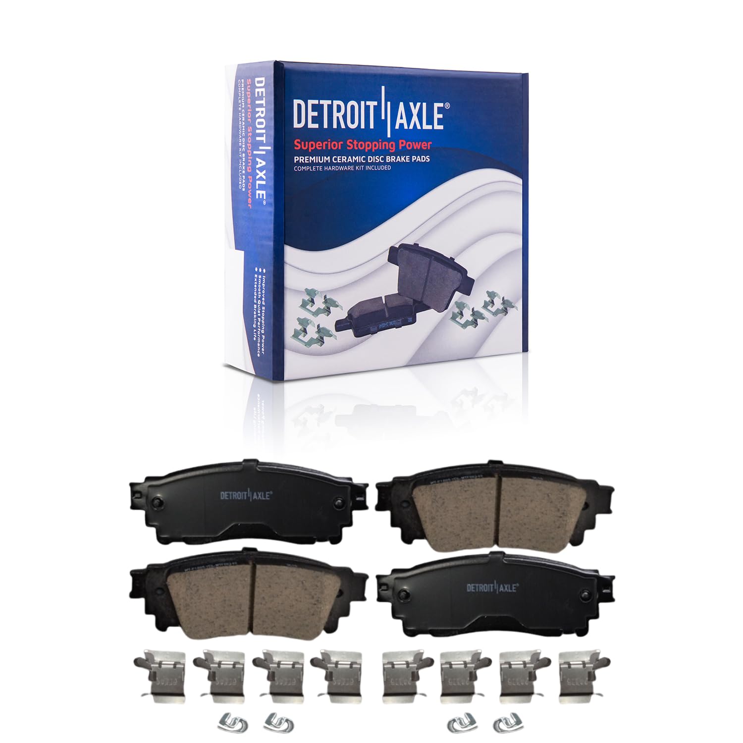 Detroit Axle - Front  Rear Disc Rotors Brake Pads for Lexus NX200t NX300 NX300h — image 7