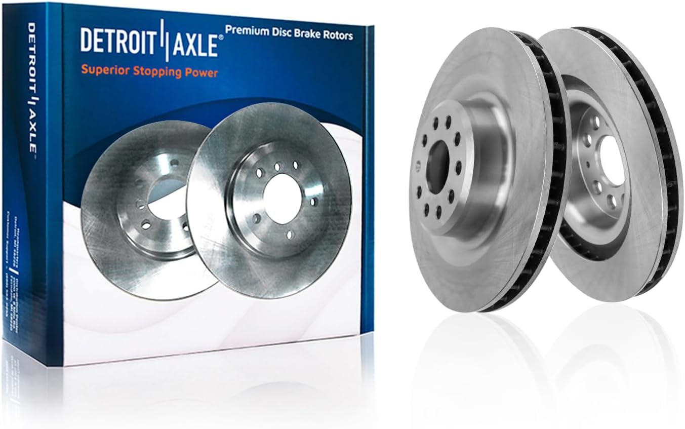 Detroit Axle - Front  Rear Disc Rotors Ceramic Brake Pads for 2016 Tesla S — image 5