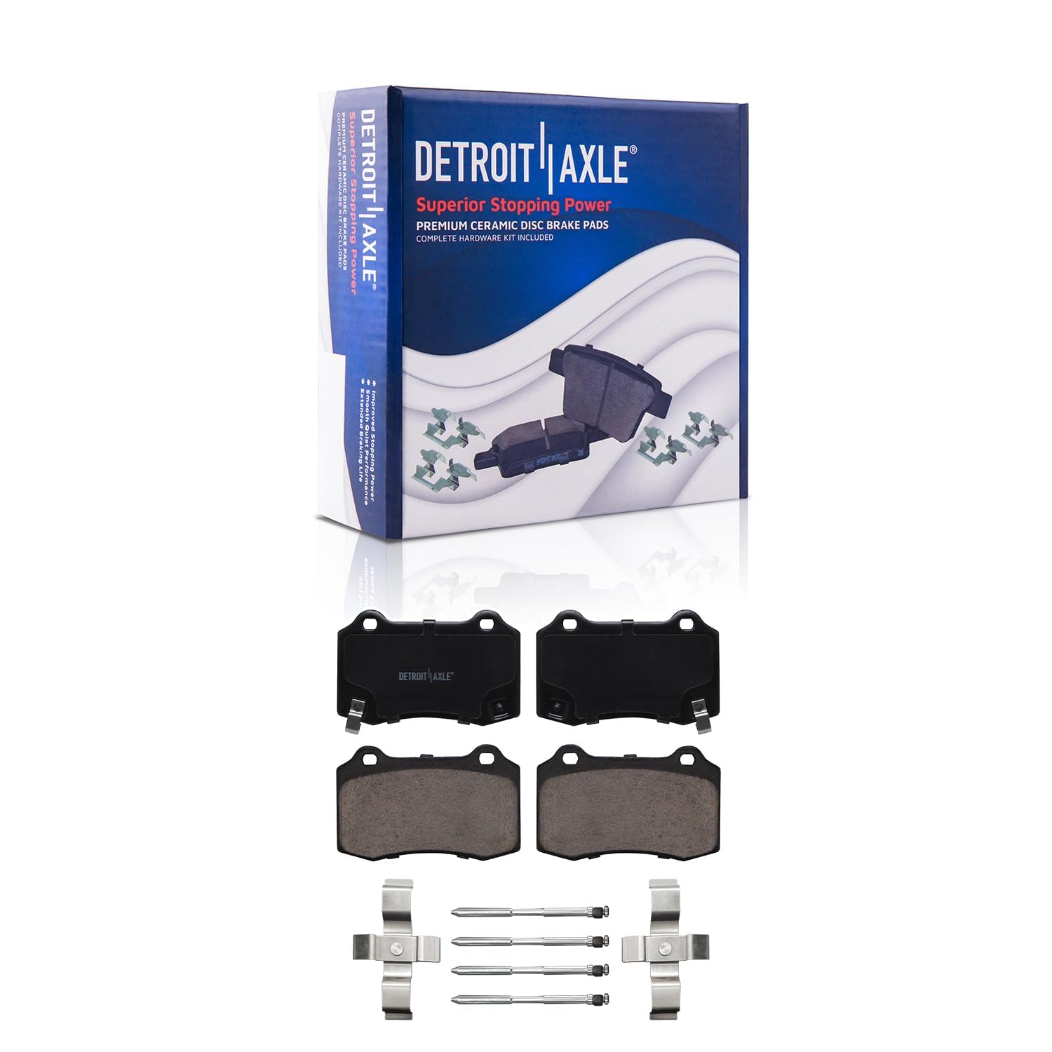 Detroit Axle - Front  Rear Drilled Rotors Ceramic Brake Pads for 2016 Tesla S — image 7