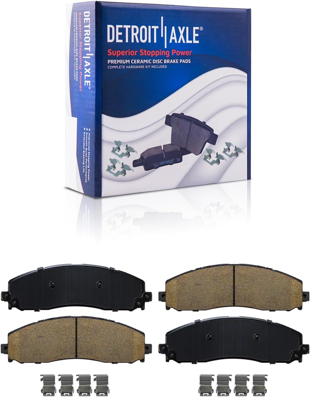 Detroit Axle - Front  Rear Drilled Rotors Brake Pads for 13-21 F-250 F-350 SD — image 7