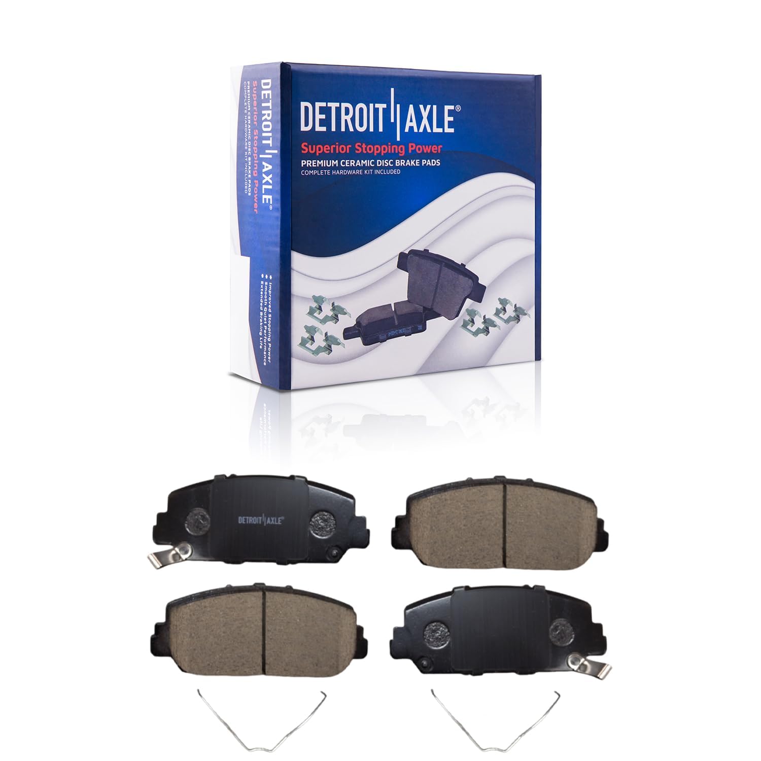 Detroit Axle - Front  Rear Drilled Rotors Brake Pads for 2016 Honda Accord — image 6