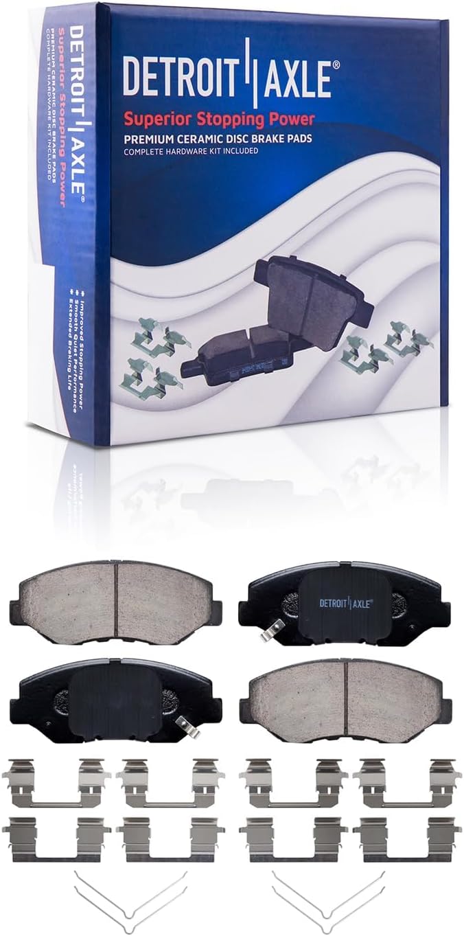 Detroit Axle - Front  Rear Drilled Rotors Brake Pads for 2017-2020 Honda Civic — image 6