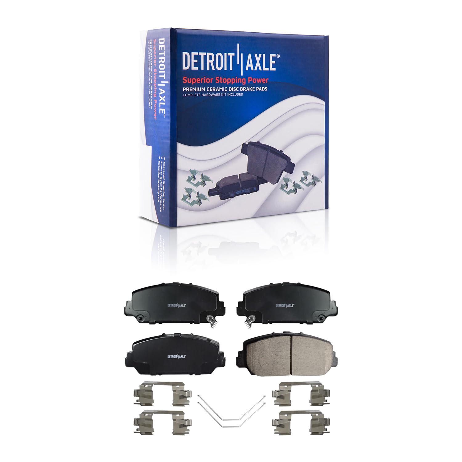 Detroit Axle - Front  Rear Rotors Ceramic Brake Pads for 2017-2020 Honda Civic — image 6