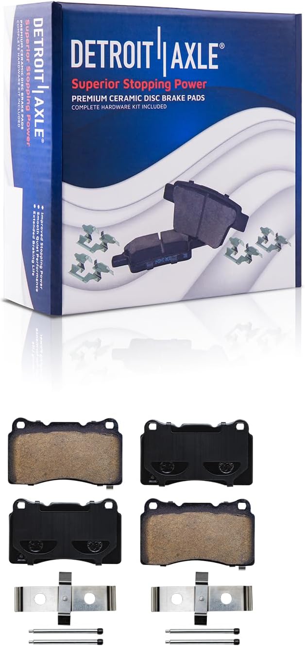Detroit Axle - Front  Rear Drilled Rotors Brake Pads for 2016 Cadillac ATS — image 5