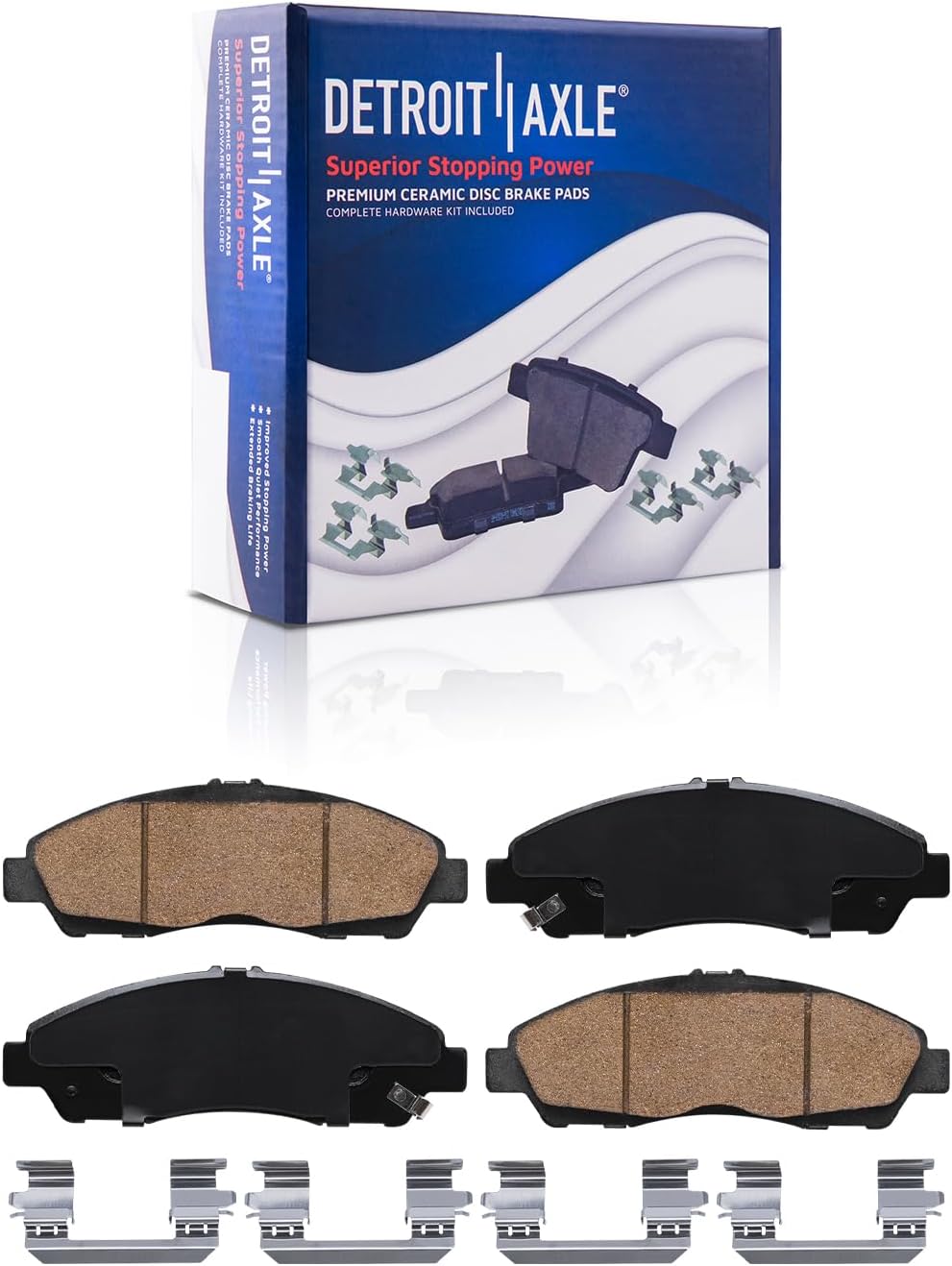 Detroit Axle - Front  Rear Drilled Rotors Brake Pads for Buick Enclave Acadia — image 6