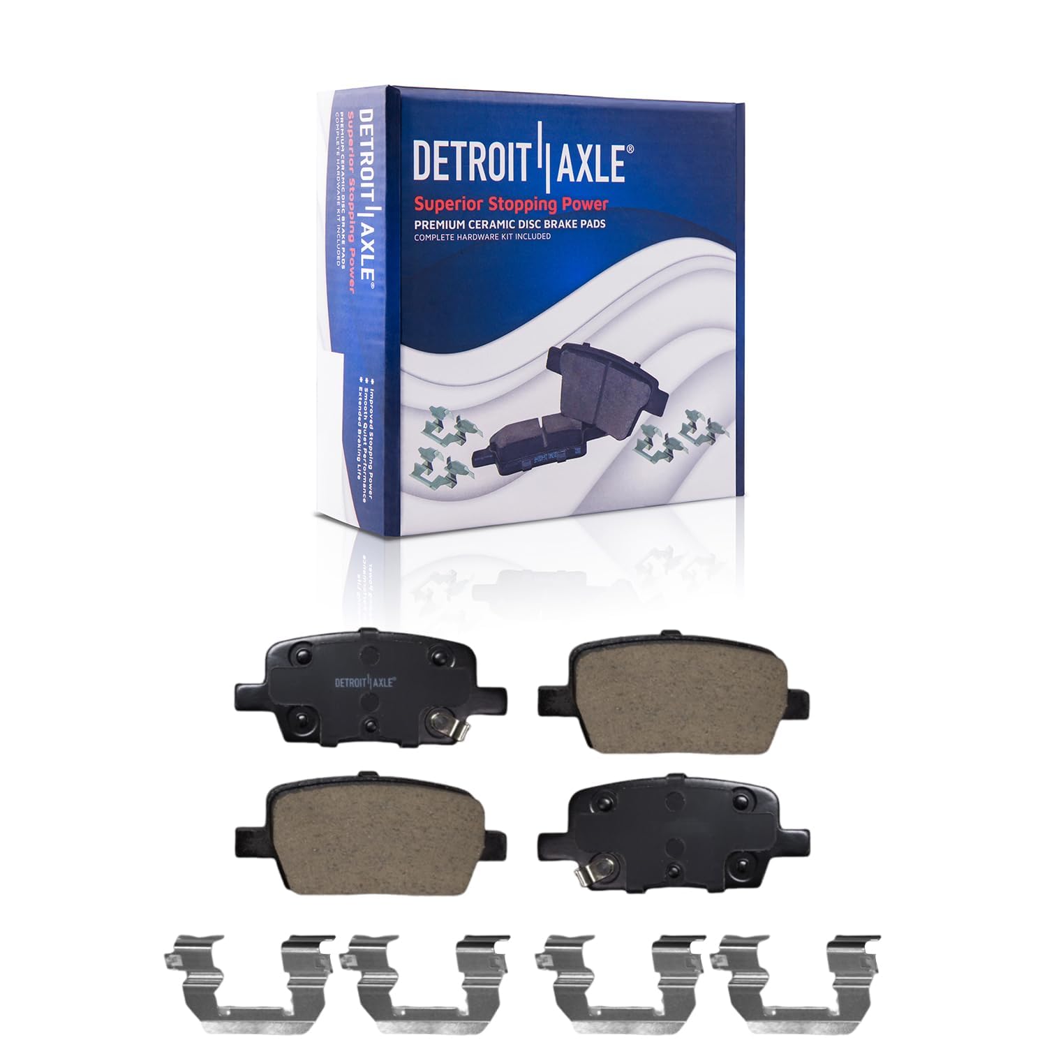 Detroit Axle - Front  Rear Drilled Rotors Brake Pads for Cadillac XT5 Enclave — image 7