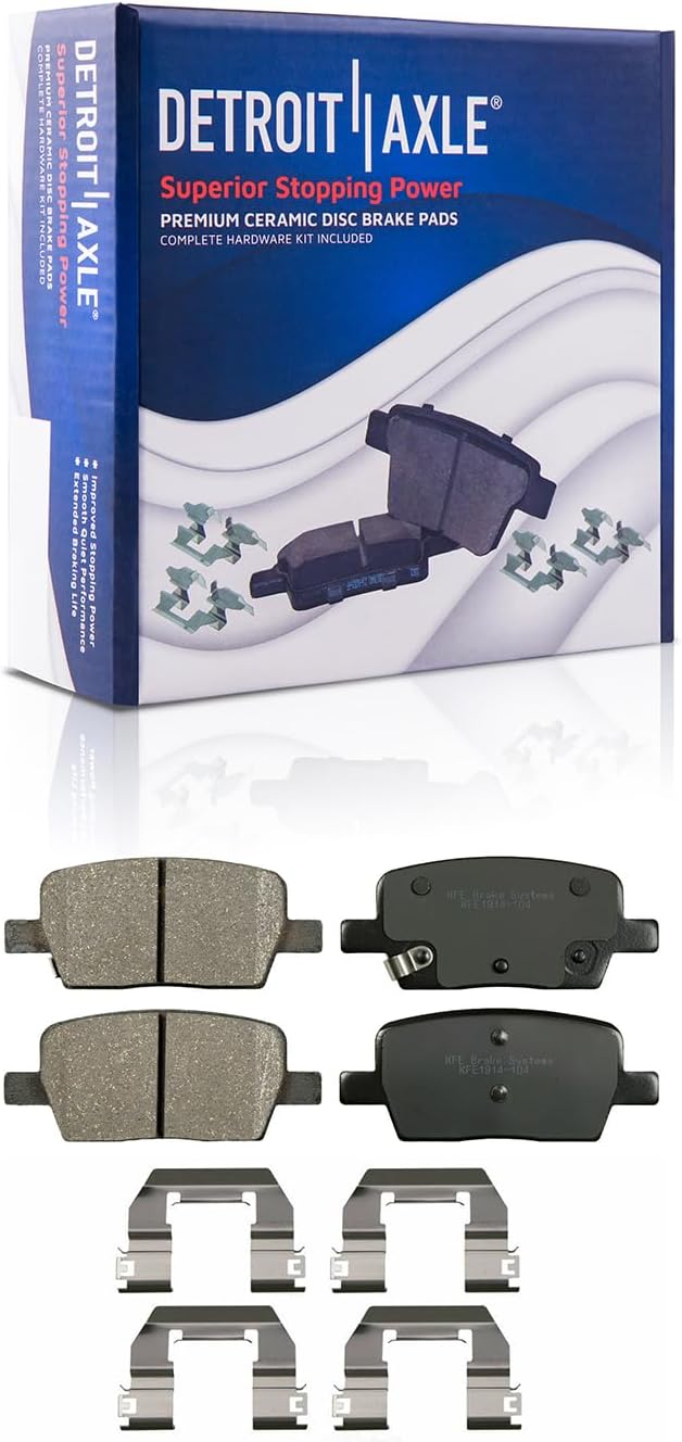 Detroit Axle - Front  Rear Rotors Ceramic Brake Pads for 2016-2019 Chevy Camaro — image 7