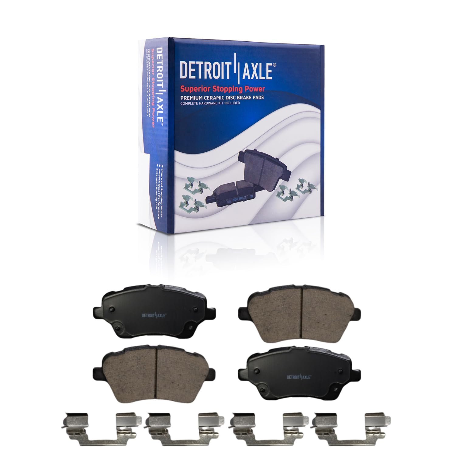 Detroit Axle - Front  Rear Rotors Ceramic Brake Pads for 2014-2019 Ford Fiesta — image 6