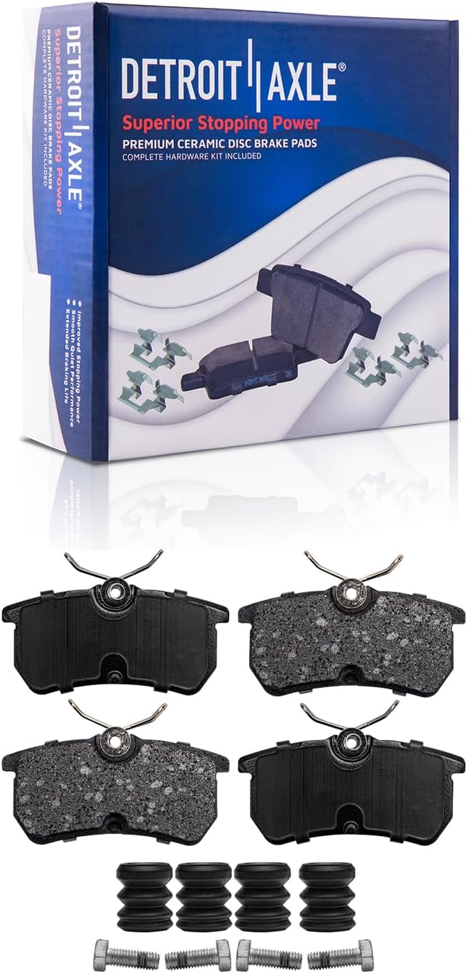 Detroit Axle - Front  Rear Rotors Ceramic Brake Pads for 2014-2019 Ford Fiesta — image 7