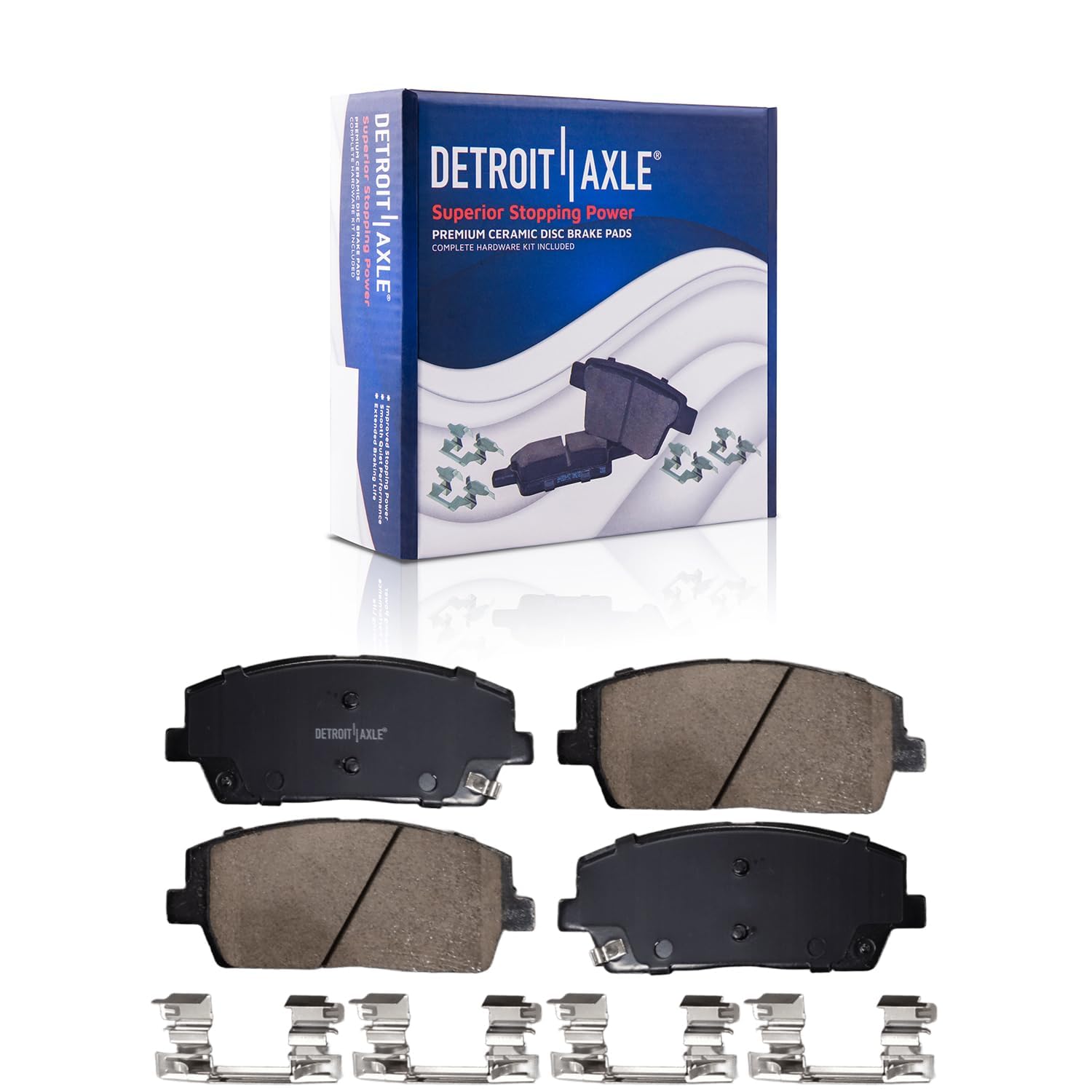 Detroit Axle - Front  Rear Rotors Ceramic Brake Pads for 2020 Hyundai Palisade — image 6