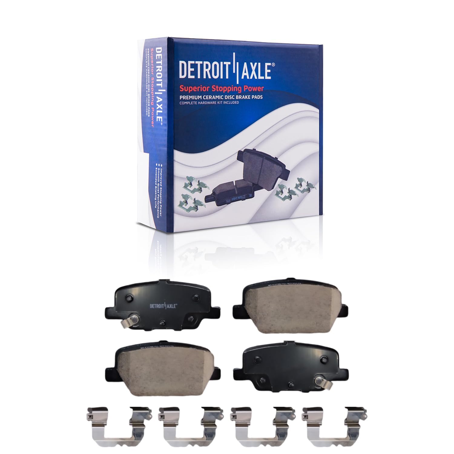 Detroit Axle - Front  Rear Rotors Ceramic Brake Pads for 2020 Hyundai Palisade — image 7