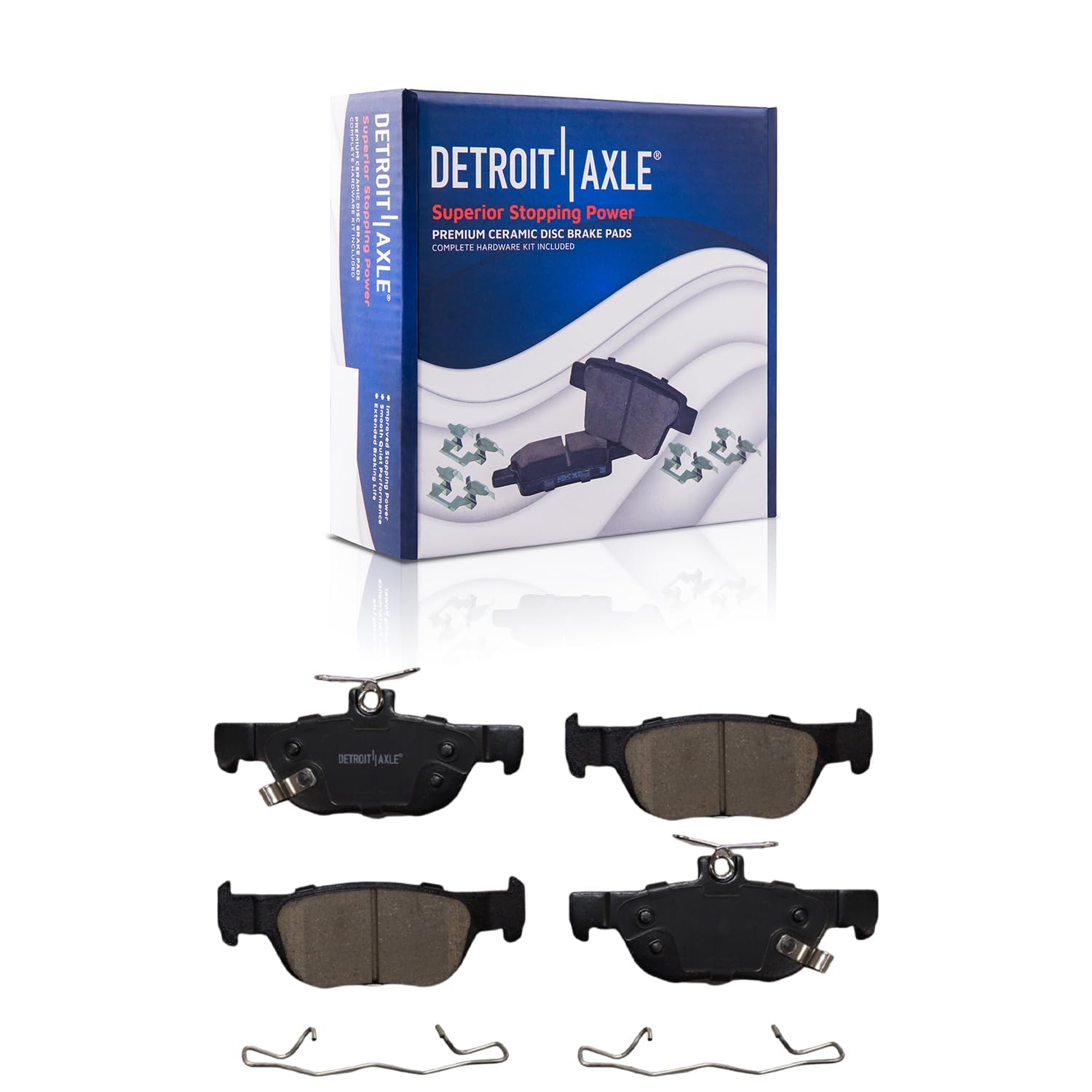 Detroit Axle - FWD Front  Rear Disc Rotors Brake Pads Kit for 2019-2023 Mazda 3 — image 7