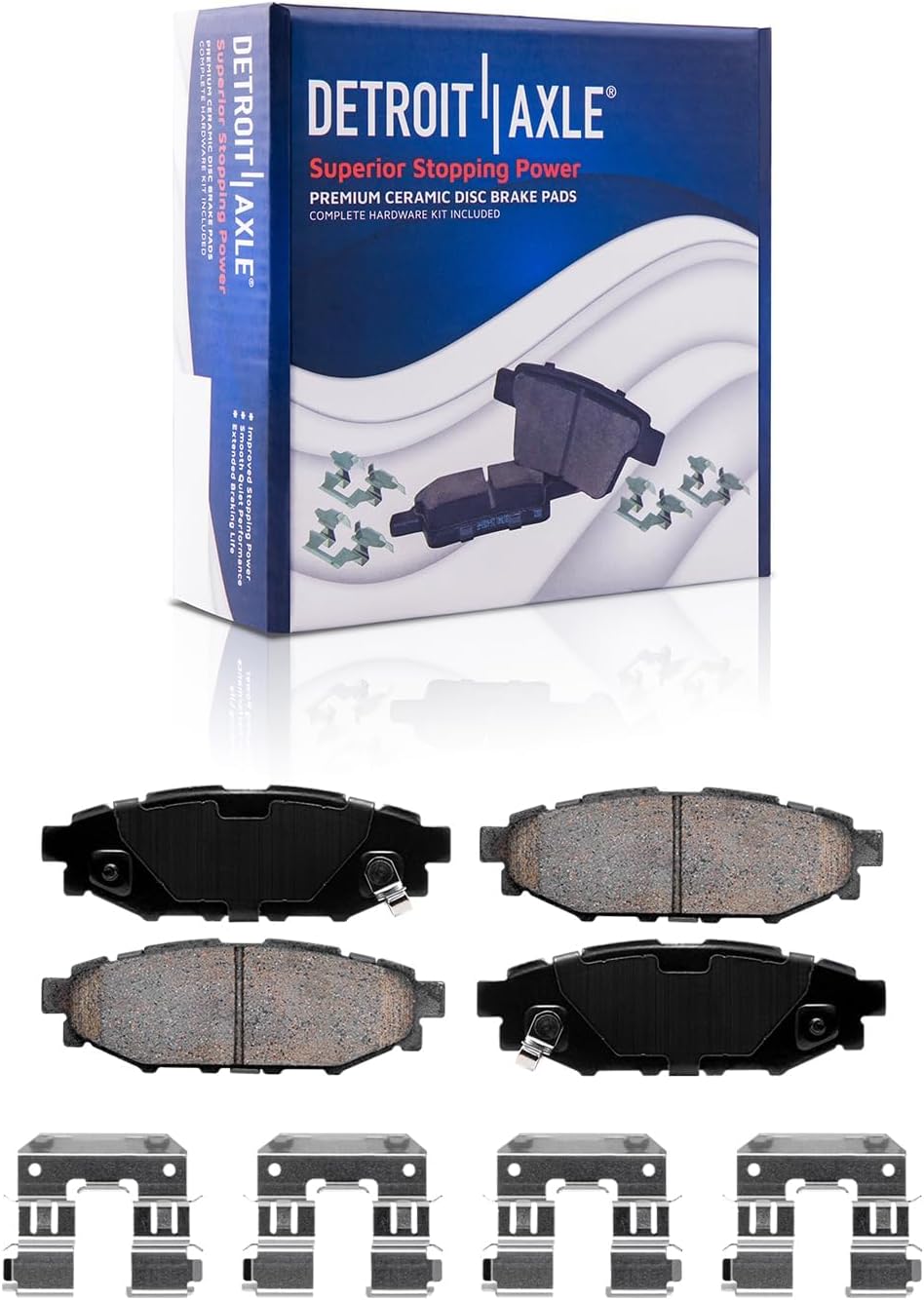 Detroit Axle - Front  Rear Drilled Rotors Brake Pads Kit for Impreza Crosstrek — image 7
