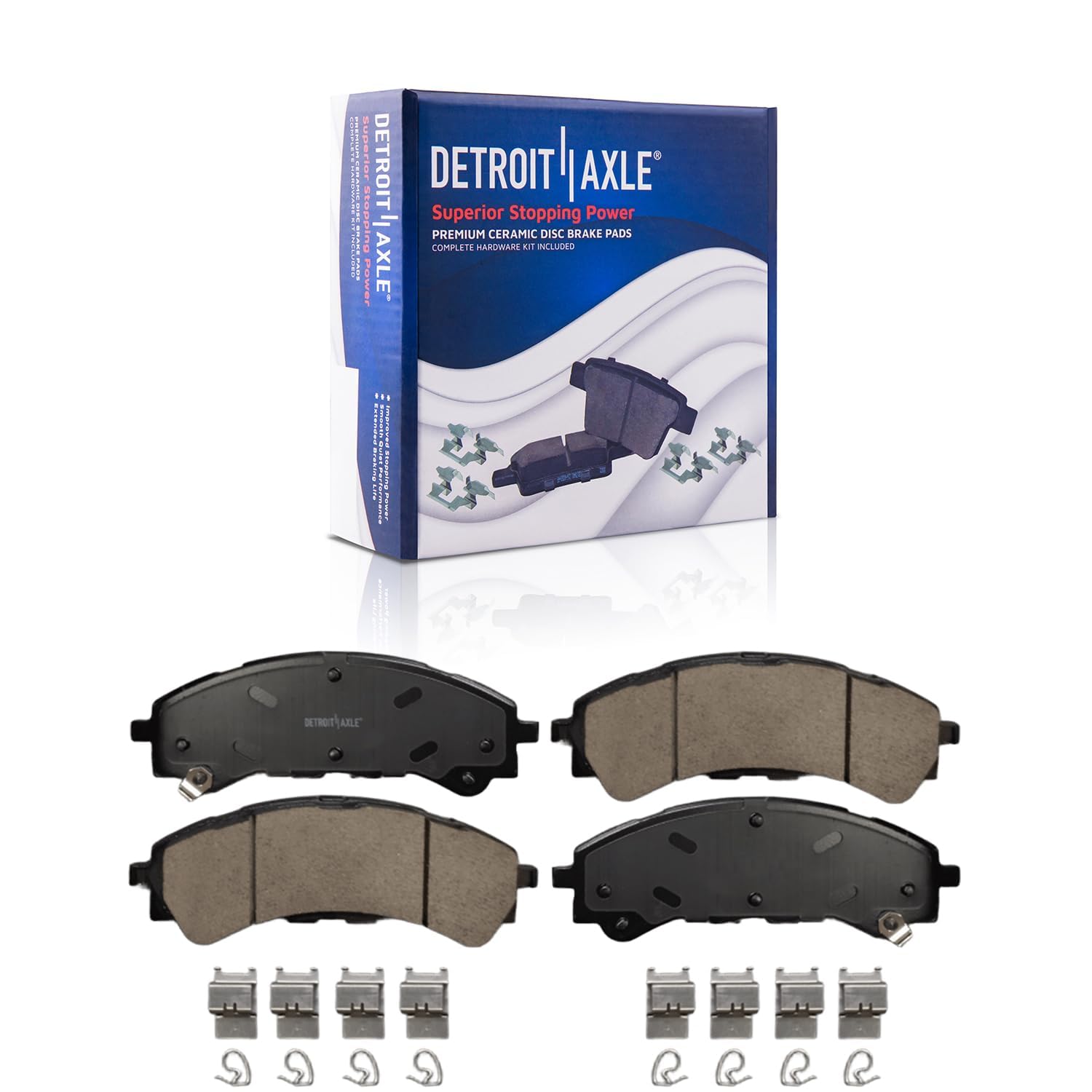 Detroit Axle - Front  Rear Disc Rotors Brake Pads Kit for 2019-2022 Ford Ranger — image 5