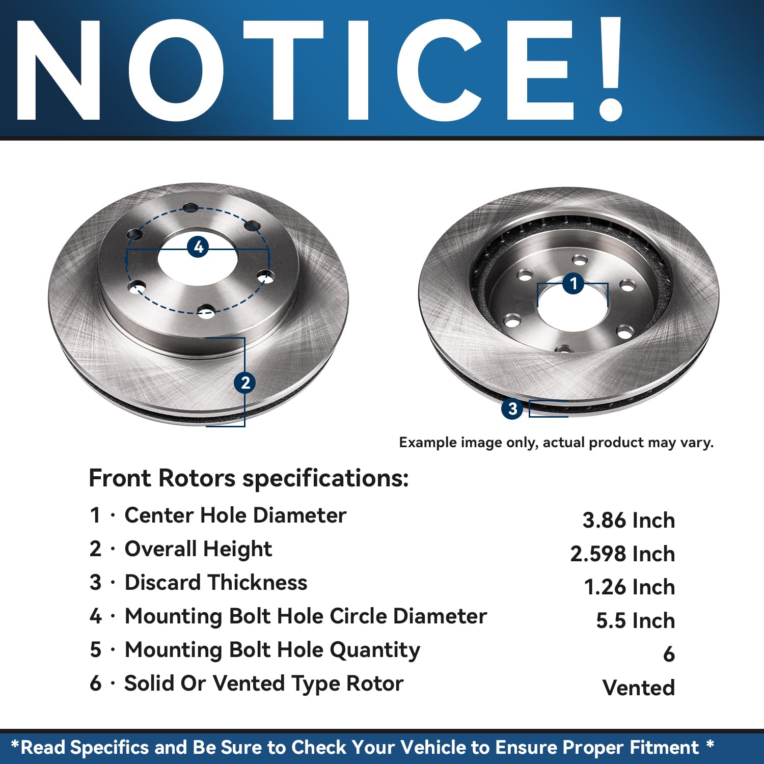 Detroit Axle - Front  Rear Drilled Rotors Brake Pads for 2019-2022 Ford Ranger — image 7