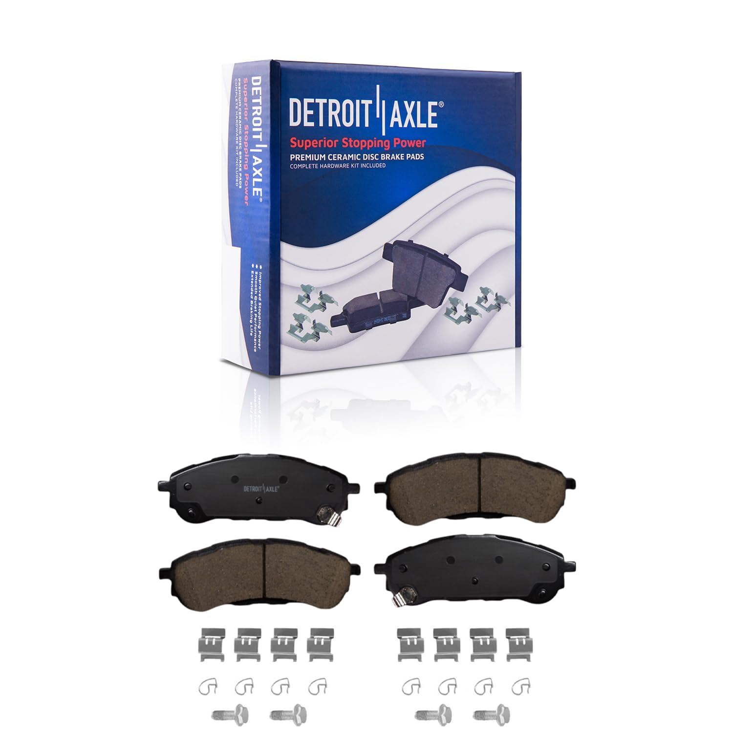 Detroit Axle - Front  Rear Drilled Rotors Brake Pads for 2019-2022 Ford Ranger — image 6