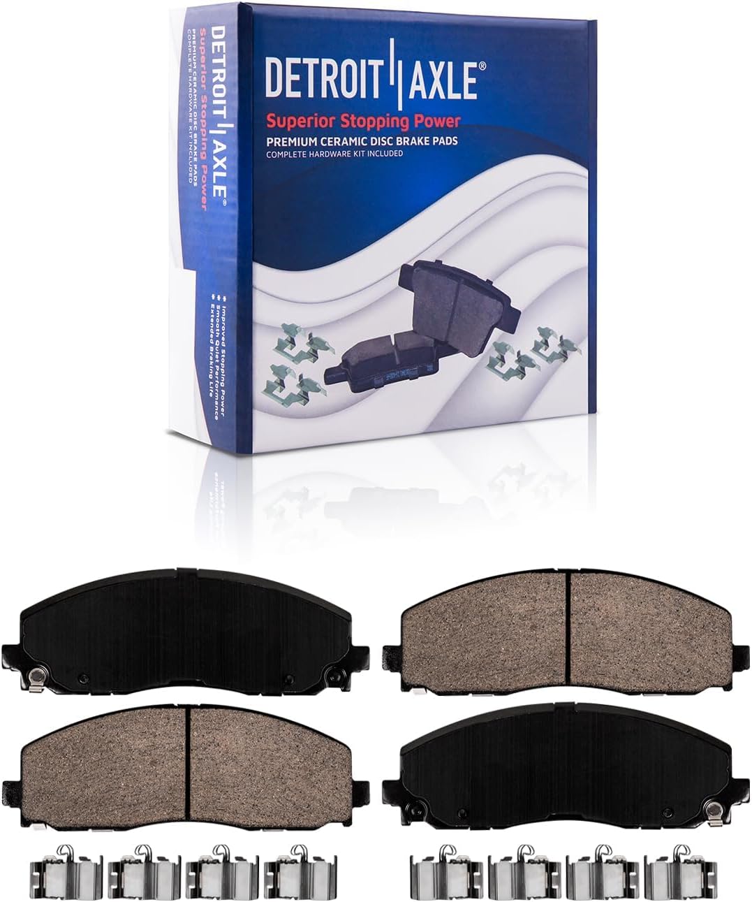 Detroit Axle - Front  Rear Drilled Rotors Brake Pads for 2020-21 Jeep Gladiator — image 5