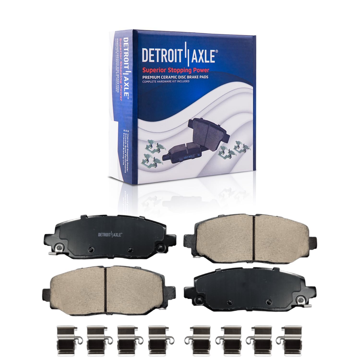 Detroit Axle - Front  Rear Drilled Rotors Brake Pads for 2018-23 Jeep Wrangler — image 7