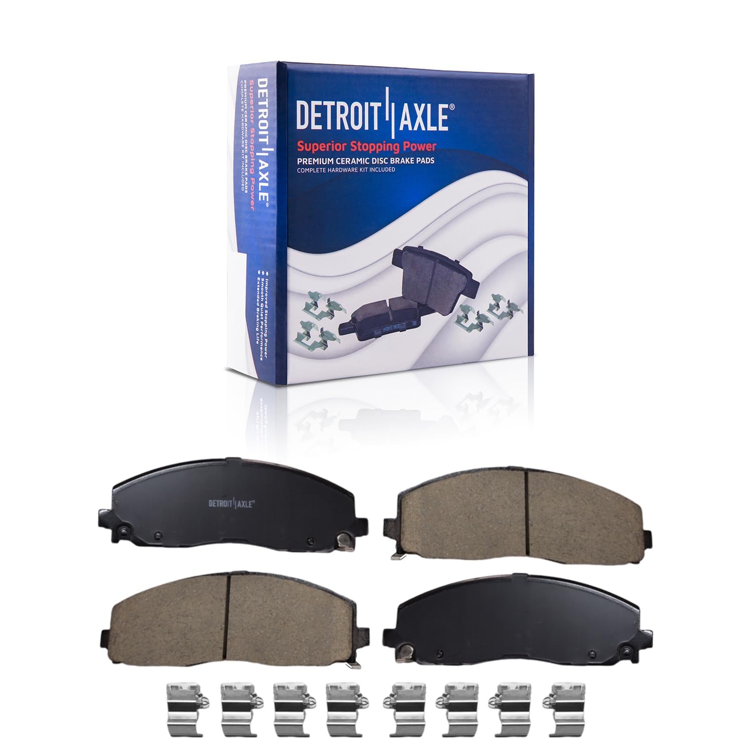 Detroit Axle - Front  Rear Drilled Rotors Brake Pads for 2018-23 Jeep Wrangler — image 6
