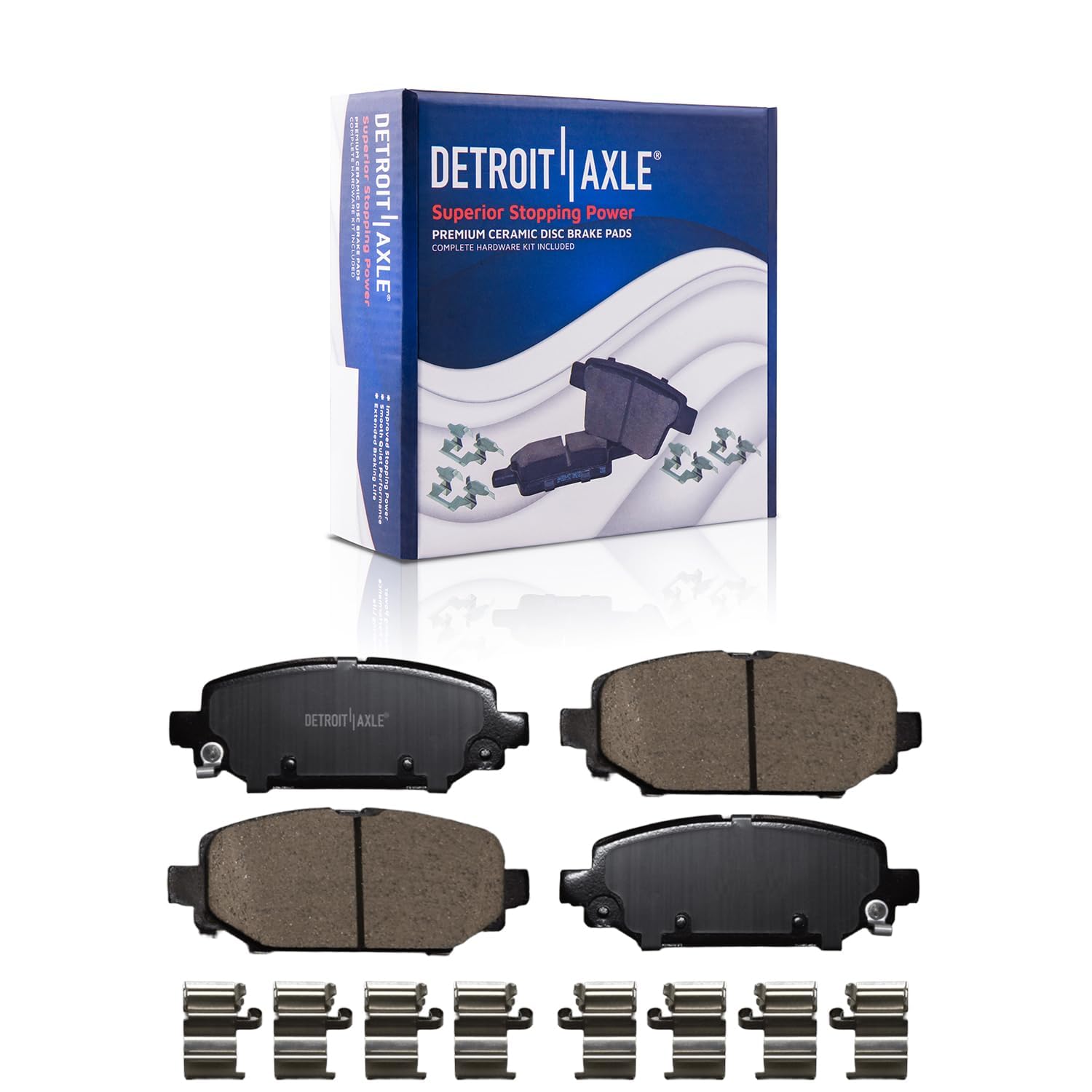Detroit Axle - Front  Rear Drilled Rotors Brake Pads for 2018-23 Jeep Wrangler — image 7