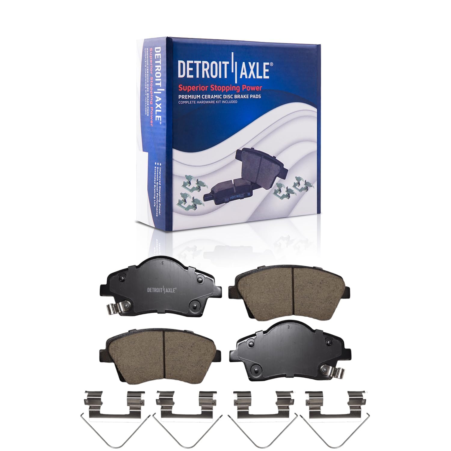 Detroit Axle - Front  Rear Rotors Ceramic Brake Pads for 2019-2025 Volvo XC40 — image 6