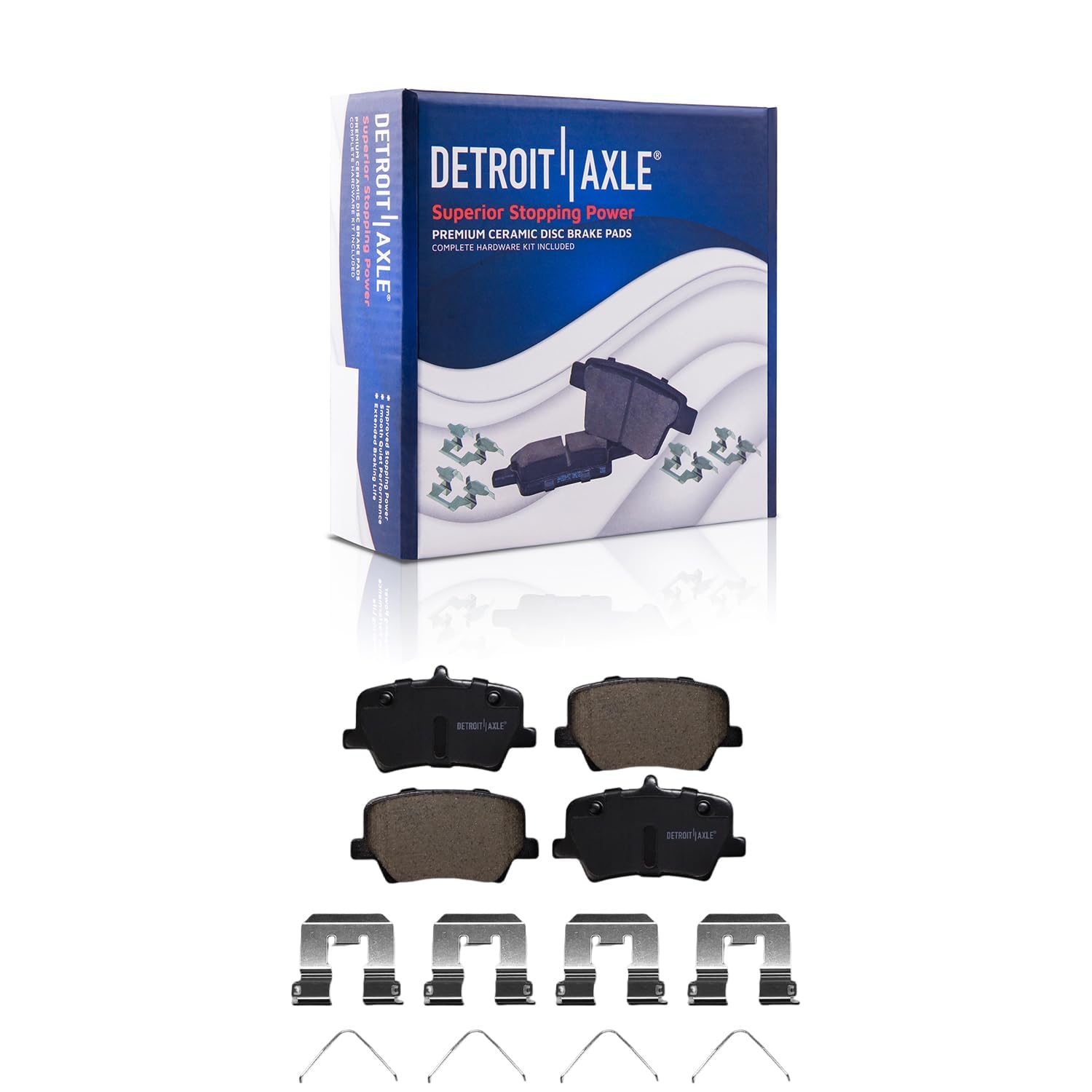 Detroit Axle - Front  Rear Drilled Rotors Brake Pads for 2019-2022 Volvo XC40 — image 7