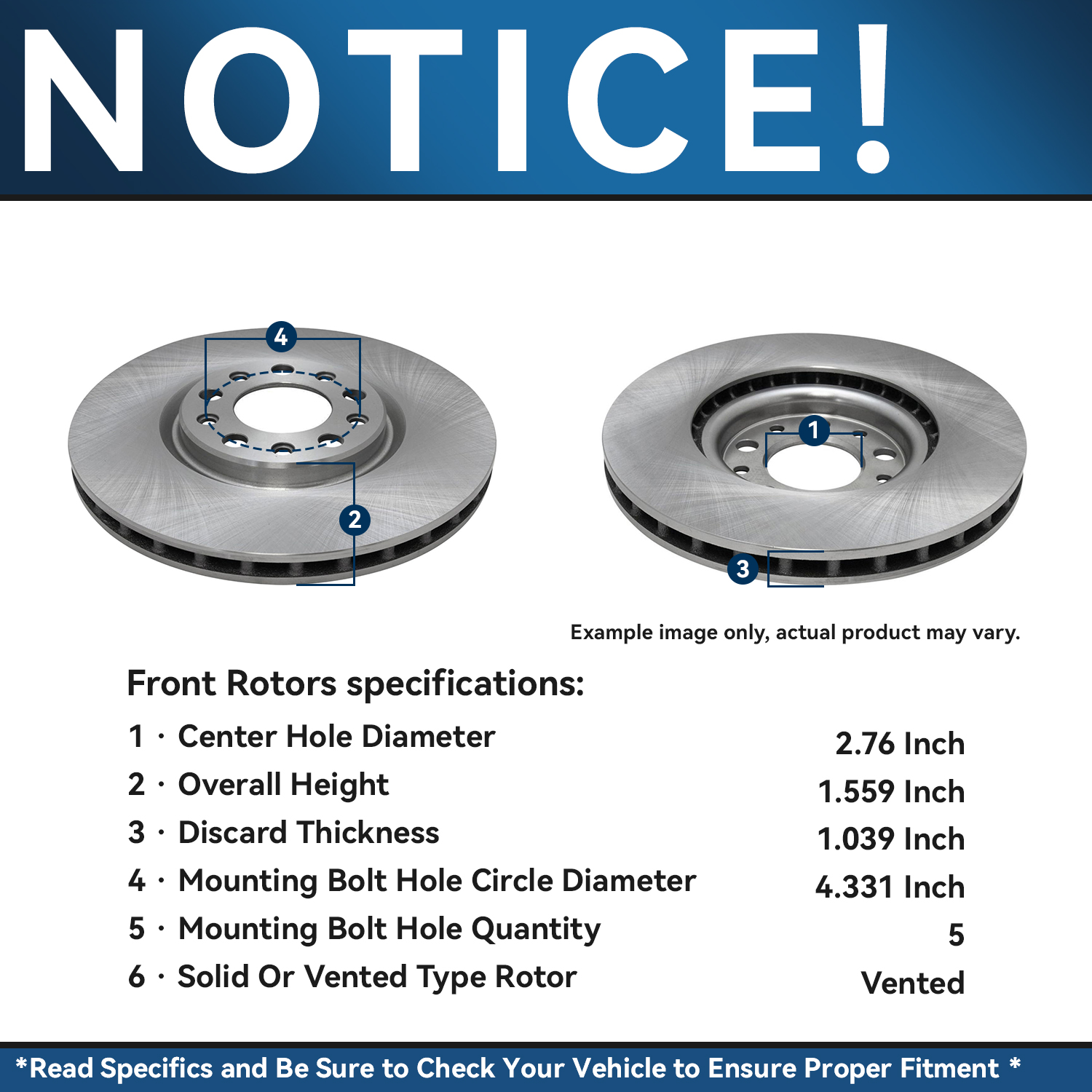 Detroit Axle - Front  Rear Rotors Brake Pads Kit for 2014-2022 Jeep Cherokee — image 8