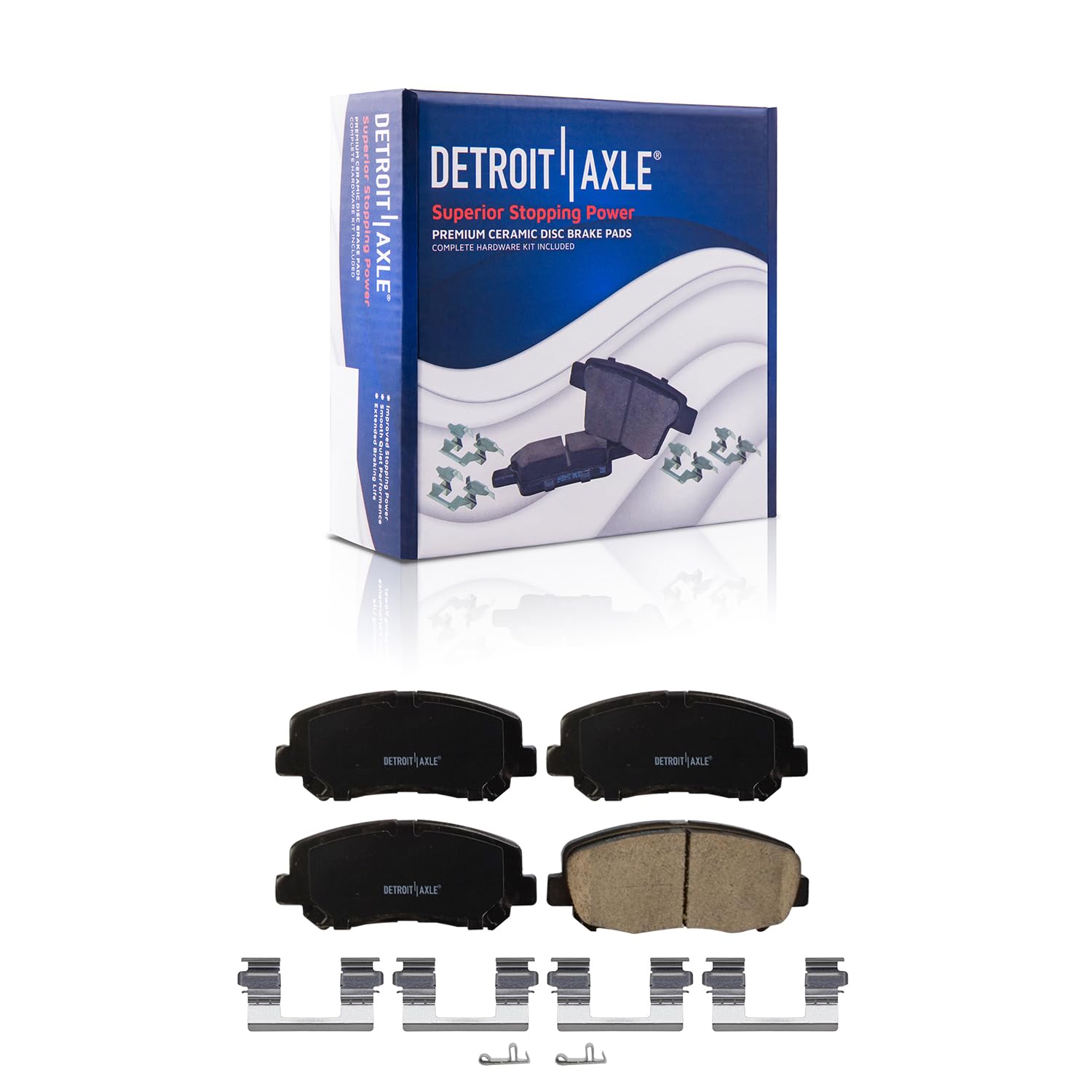 Detroit Axle - Front  Rear Drilled Rotors Brake Pads for 2014-22 Jeep Cherokee — image 6