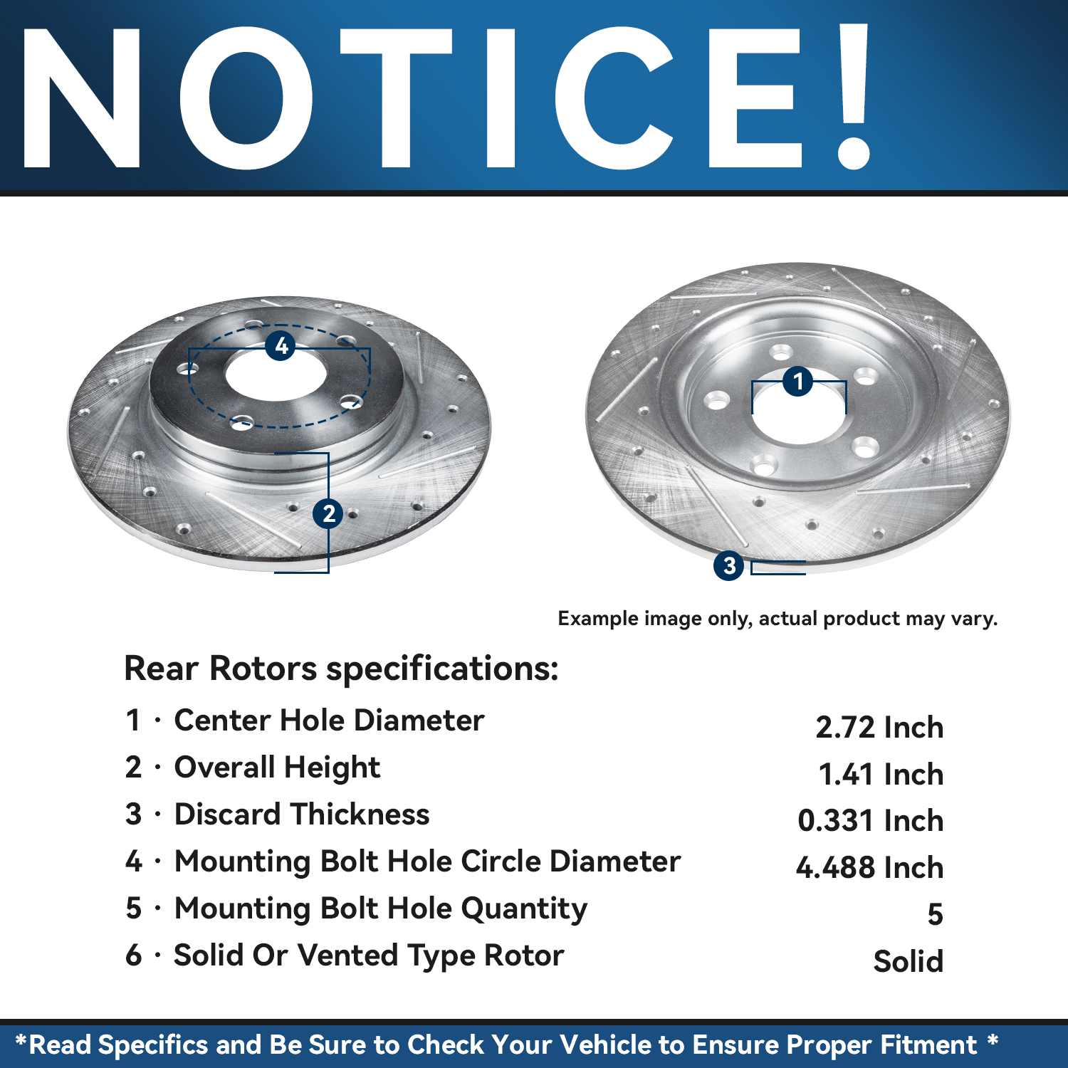 Detroit Axle - Front  Rear Drilled Rotors Brake Pads for 14-20 Outlander Sport — image 9