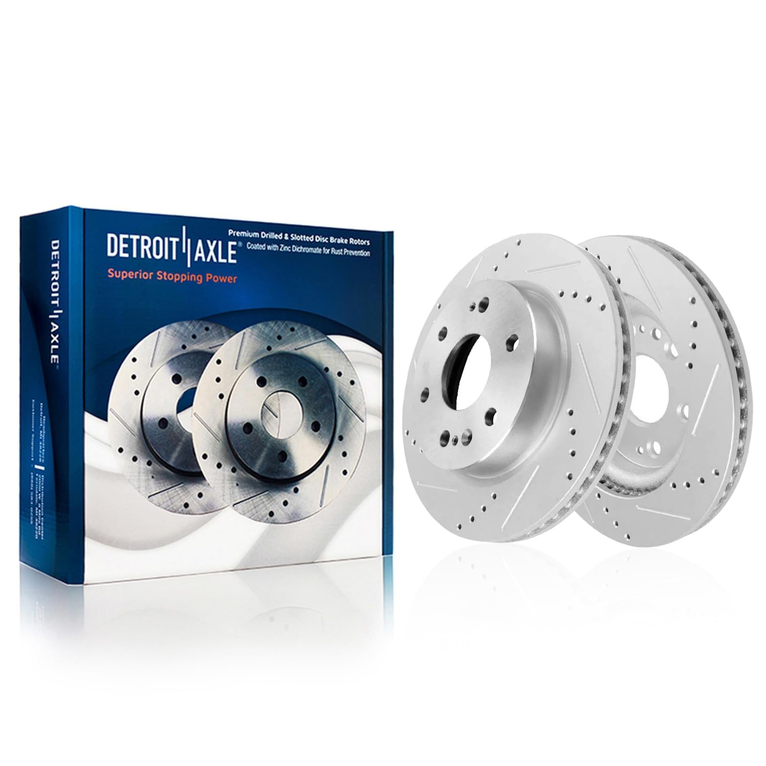 Detroit Axle - Front  Rear Drilled Rotors Brake Pads for Silverado Sierra 1500 — image 4
