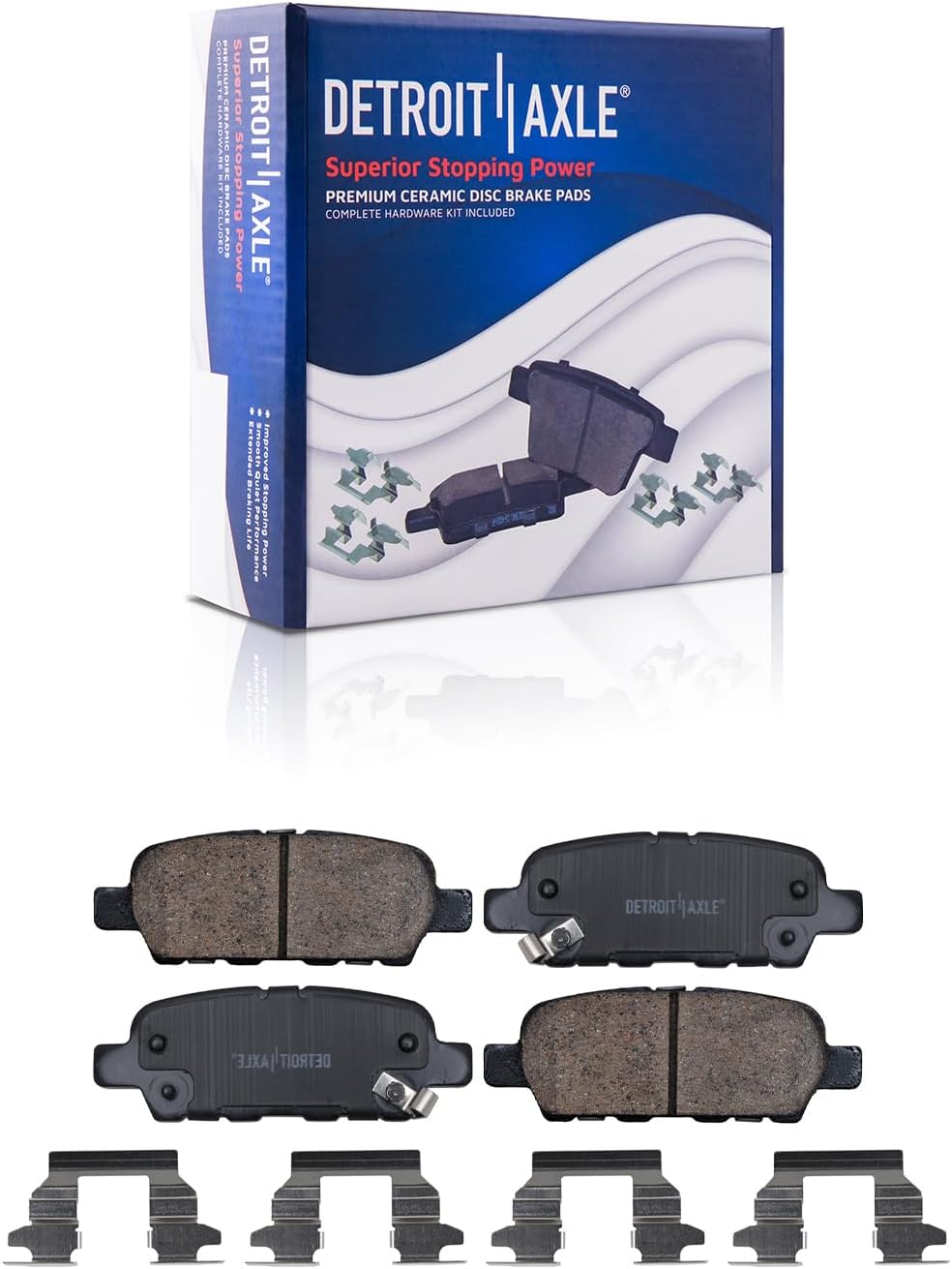 Detroit Axle - Front  Rear Disc Rotors Ceramic Brake Pads for Infiniti Q50 Q60 — image 6